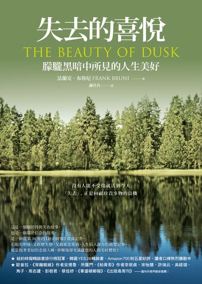 失去的喜悅:朦朧黑暗中所見的人生美好 出版公司:圓神 作者:法蘭克. 布魯尼(Frank Bruni) 類型:宗教心靈-成長勵志 EPUB電子書 繁體中文版
