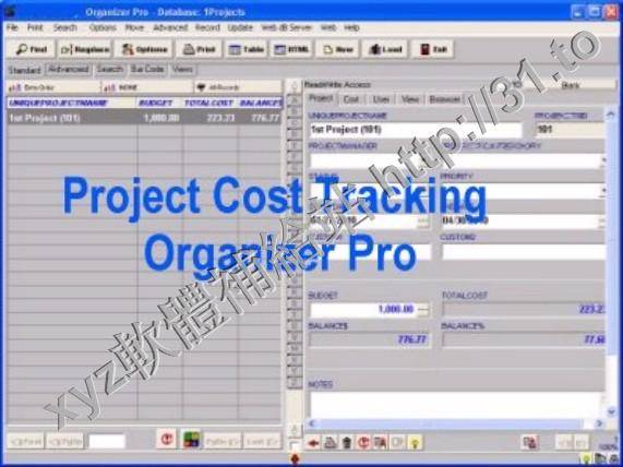 PrimaSoft Project.Cost Tracking Organizer Pro v2.8 英文正式版(數據庫管理軟體)