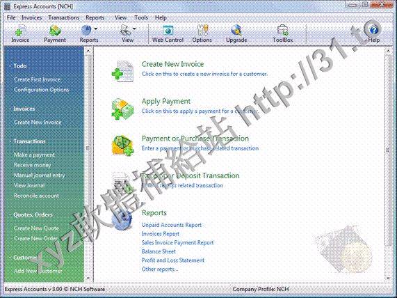 NCH Express Accounts Plus v4.52 英文正式版(帳戶管理軟體)