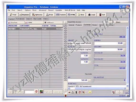 PrimaSoft Invoice Organizer Pro v2.9 英文正式版(發票和帳單管理軟體)