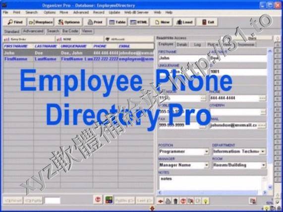 PrimaSoft Employee Phone Organizer Professional v2.9 英文正式版(數據庫管理軟體)