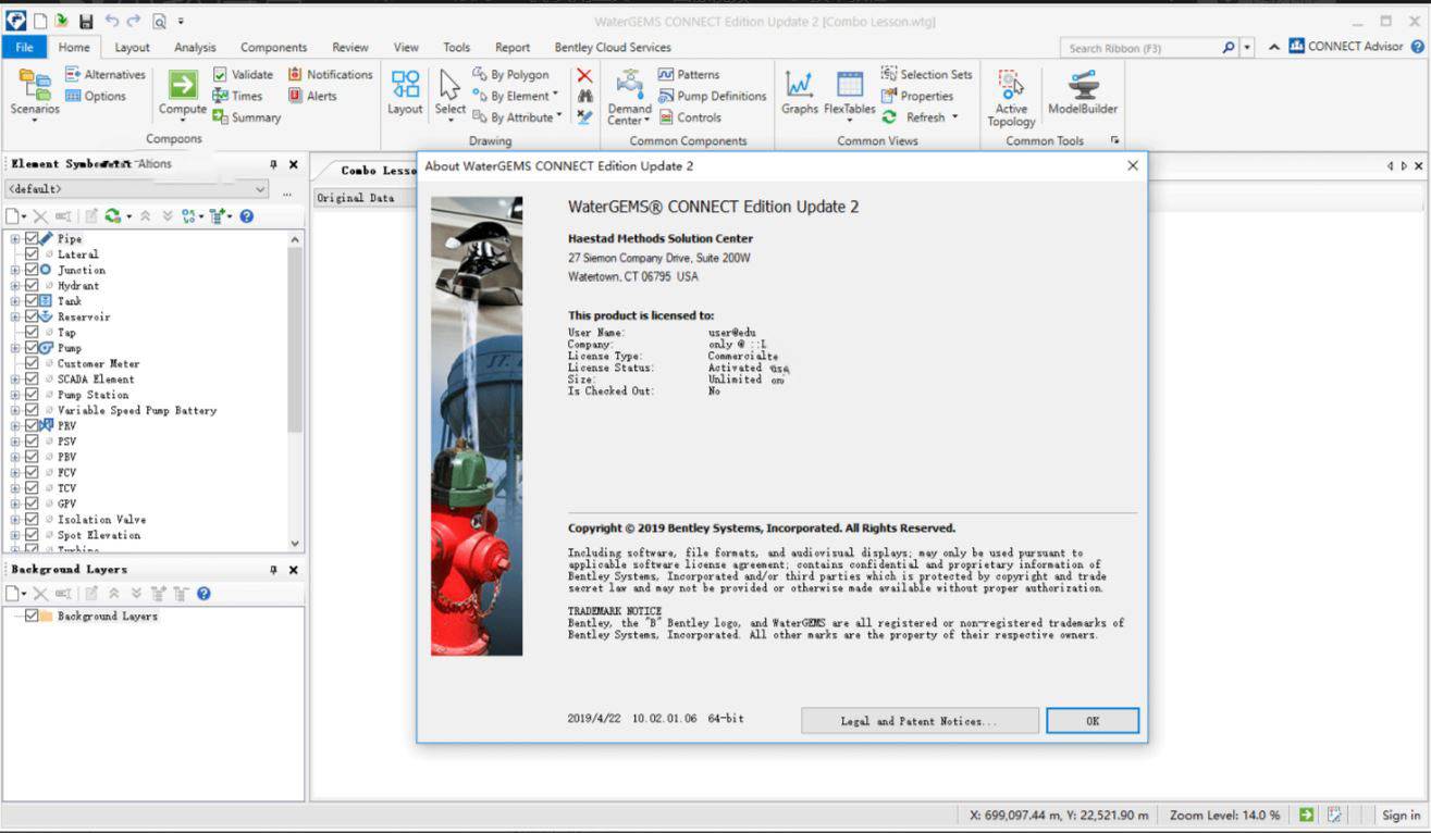 Bentley WaterGems CONNECT Edition build 10.02.01.06 給水管網分析和設計 英文版(DVD版)
