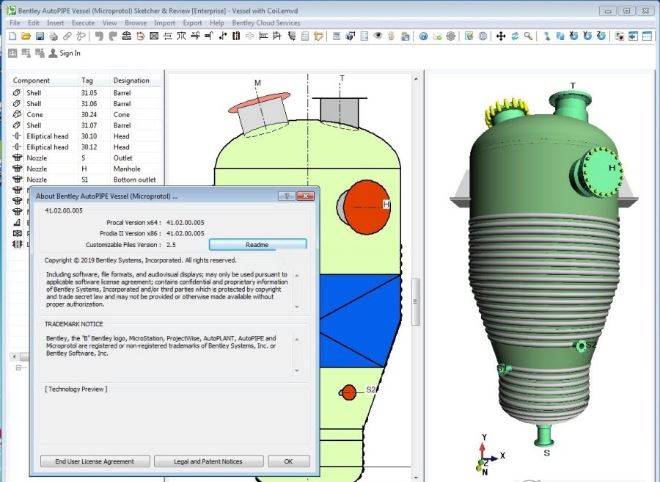 Bentley AutoPIPE Vessel CONNECT Edition V41 Update 2 容器設計 英文版(DVD版)