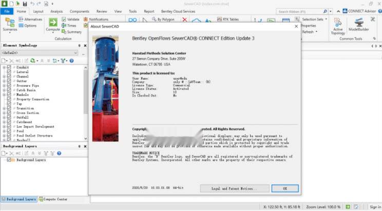 Bentley OpenFlows SewerCAD CONNECT Edition Update 3 v10.03 污水系統設計 英文版(DVD版)