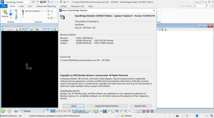 Bentley OpenBridge Designer CONNECT Edition 10.09.00.10 橋樑設計 英文版