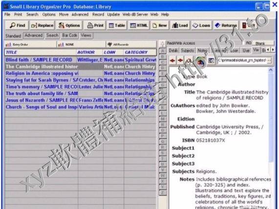 PrimaSoft Church Library Organizer Pro v2.9 英文正式版(數據庫管理軟體)
