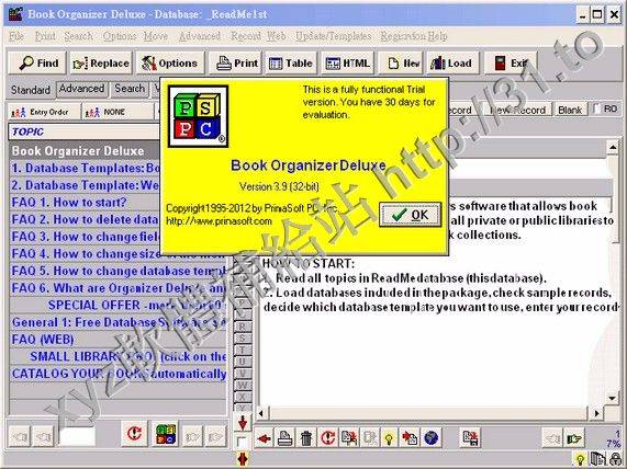 PrimaSoft Book Organizer Deluxe v3.9 英文正式版(數據庫管理軟體)