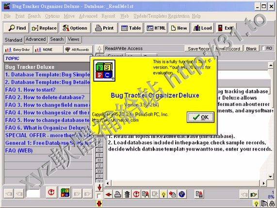 PrimaSoft Bug Tracker Organizer Deluxe v3.9 英文正式版(數據庫管理軟體)