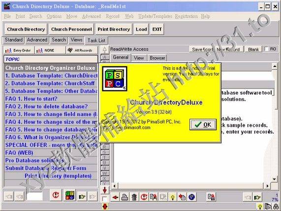 PrimaSoft Church Directory Organizer Deluxe v3.9 英文正式版(數據庫管理軟體)