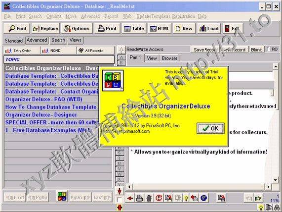 PrimaSoft Collectibles Organizer Deluxe v3.9 英文正式版(數據庫管理軟體)