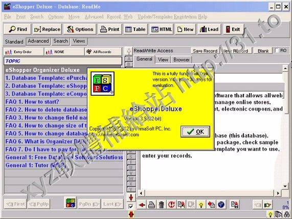 PrimaSoft eShopper Deluxe v3.9 英文正式版(數據庫管理軟體)