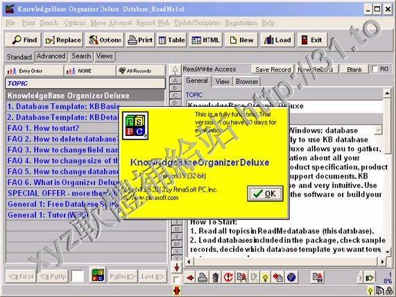 PrimaSoft KB Organizer Deluxe v3.9 英文正式版(數據庫管理軟體)