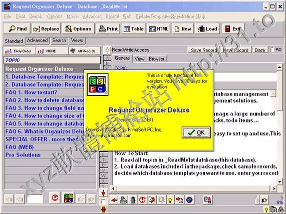 PrimaSoft Request Organizer Deluxe v3.9 英文正式版(數據庫管理軟體)