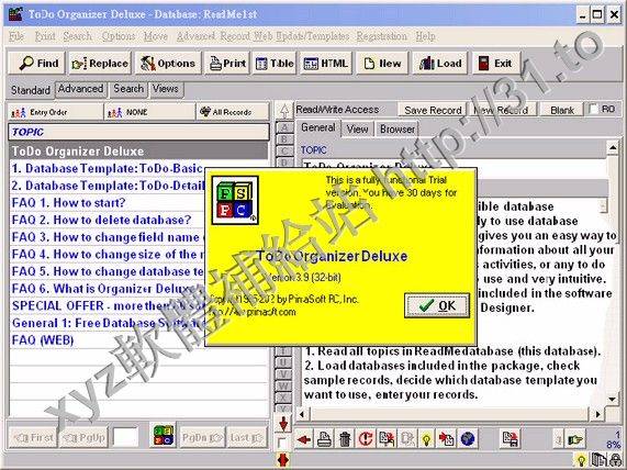 PrimaSoft To Do Organizer Deluxe v3.9 英文正式版(數據庫管理軟體)