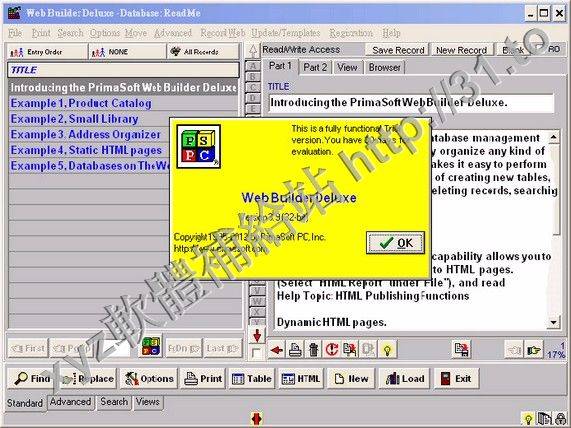 PrimaSoft Web Builder Deluxe v3.9 英文正式版(數據庫管理軟體)