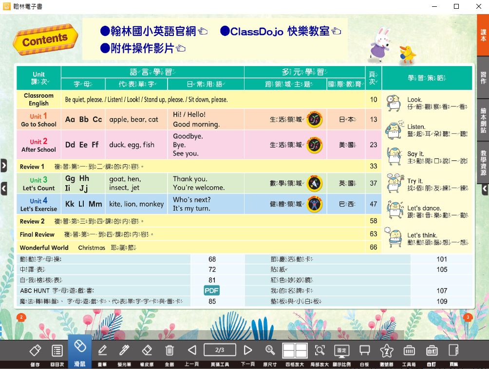 111學年上學期 國小 翰林版 英語電子書 Hooray Phonics 第1冊(含課本、習作含解答) 教學光碟