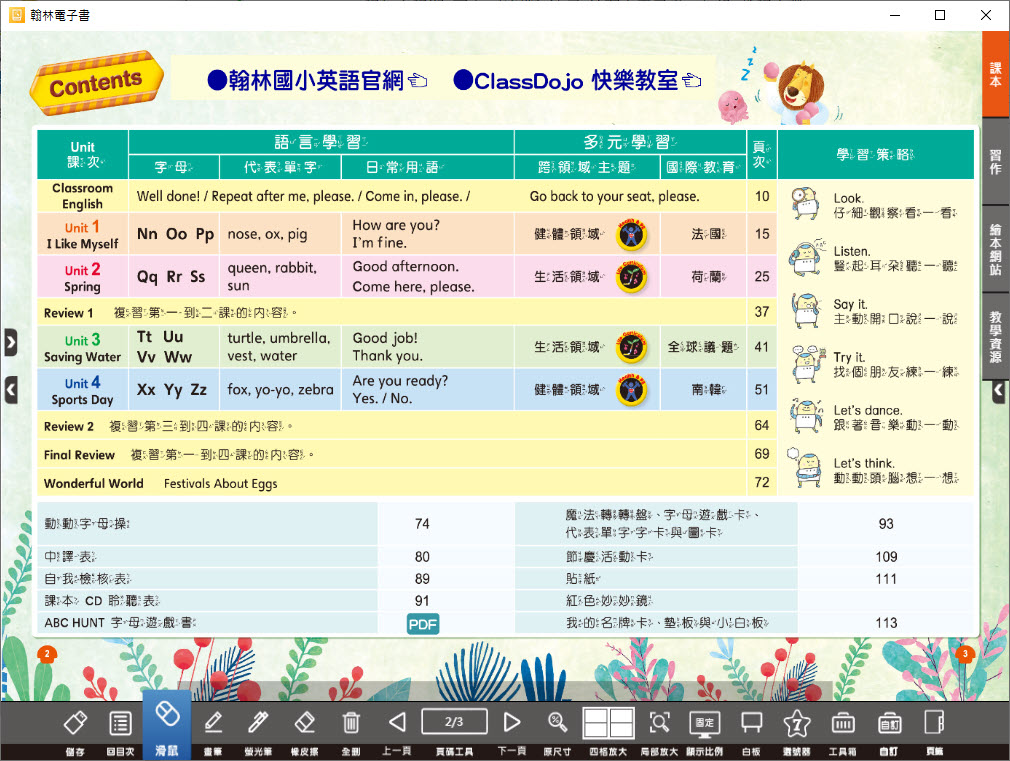 112學年下學期 國小 翰林版 英語電子書 Hooray Phonics 第2冊(含課本、習作含解答) 教學光碟