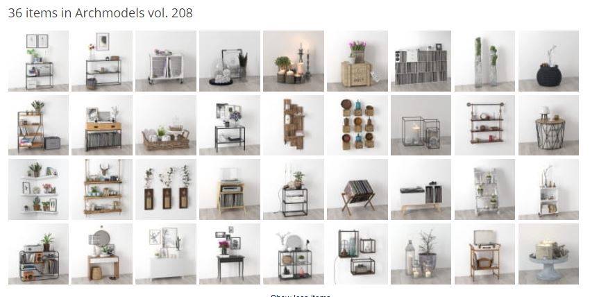 Evermotion Archmodels 3D模型合集 Max-Vray 模型庫 Vol.208 室內家居(DVD版)
