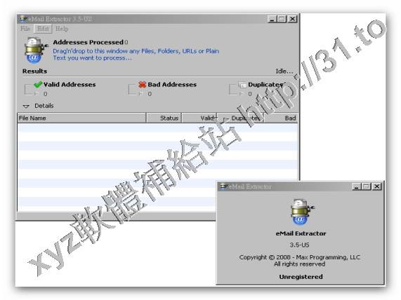 Maxprog eMail Extractor v3.5.1 英文正式版(文本文件裡抓取Email電子郵箱地址軟體)