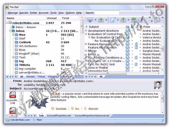 The Bat Professional Edition v5.2 英文正式版(E-mail客戶軟體)