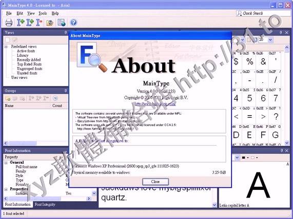 High-Logic MainType v4.0 英文正式版(Windows 系統字體管理軟體)