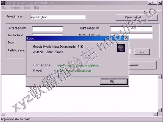 Allallsoft Google Hybrid Maps Downloader v7.98 英文正式版(衛星地圖下載軟體)