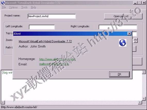 AllallSoft Microsoft VirtualEarth Hybrid Downloader v7.861 英文正式版(衛星地圖下載軟體)