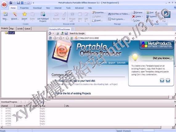 MetaProducts Portable Offline Browser v6.1.3698 英文正式版(離線瀏覽器軟體)