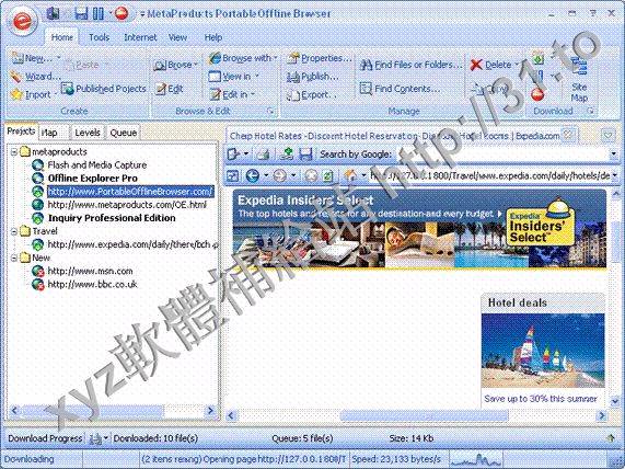 MetaProducts Portable Offline Browser v6.3.3788 英文正式版(離線流覽器軟體)