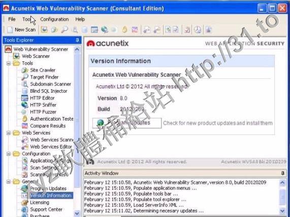 Acunetix Web Vulnerability Scanner CE v8.0.20111215 Retail 英文正式版(網路漏洞掃瞄工具軟體)