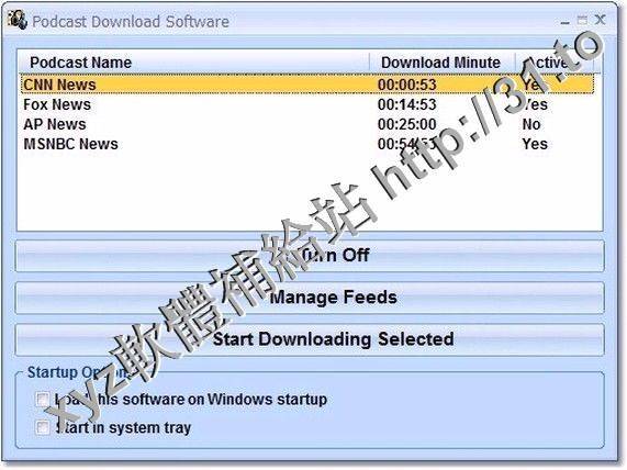 Podcast Download Software v7.0 英文正式版(網絡播客應用軟體)