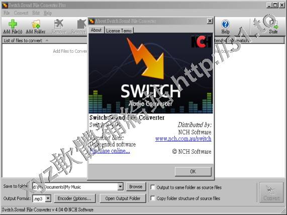 NCH Switch Sound File Converter v4.35 英文正式版(音頻文件轉換軟體)