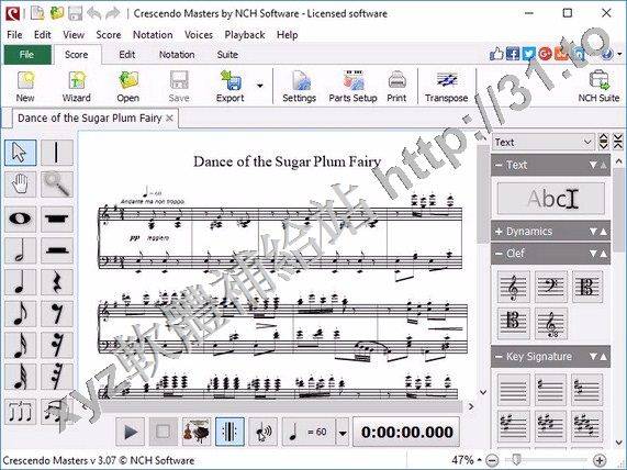 NCH Crescendo Masters Music Notation Software v3.07 英文正式版(樂譜製作軟體)