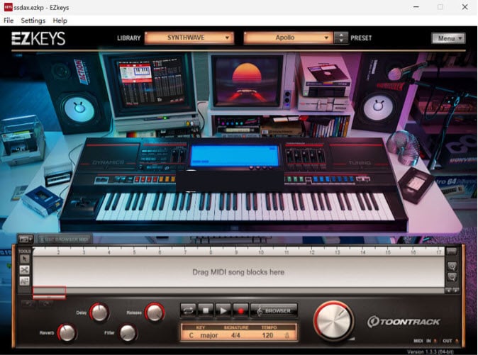Toontrack EZkeys Synthwave v1.0 鋼琴或鍵盤樂器 英文版(DVD版)