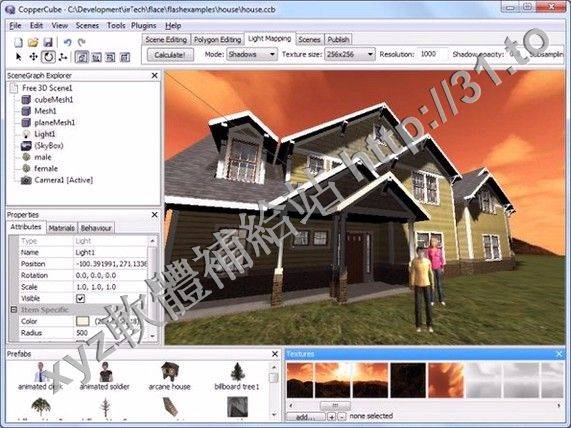 Ambiera CopperCube v3.1.0 Professional Edition 英文正式版(圖形化3D場景編輯器軟體)