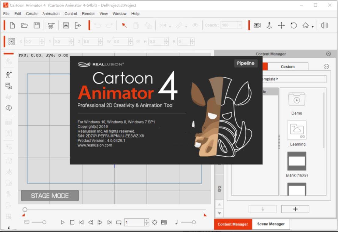 Reallusion Cartoon Animator 4.51 Pipeline 世界上最簡單的2D動畫軟體 英文版(DVD版)