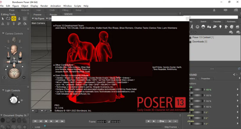 Bondware Poser Pro 13.1.518 人體動畫製作 英文版