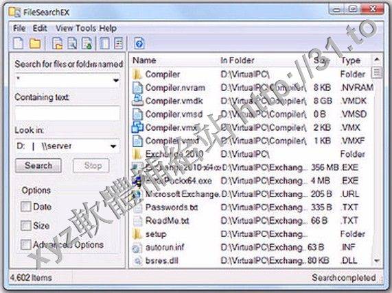 FileSearchEX v1.0.9.7 英文正式版(文件搜索應用程序軟體)