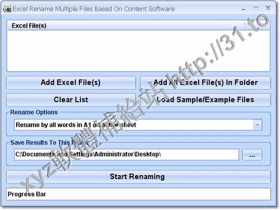 Excel Rename Multiple Files Based On Content Software v7.0 英文正式版(Excel辦公輔助軟體)