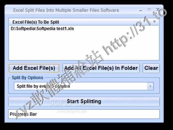 Excel Split Files Into Multiple Smaller Files Software v7.0 英文正式版(Excel辦公輔助軟體)