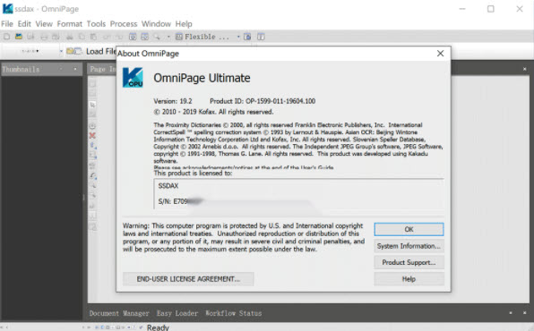 Kofax OmniPage Ultimate 19.2 圖文辨識軟體 英文版