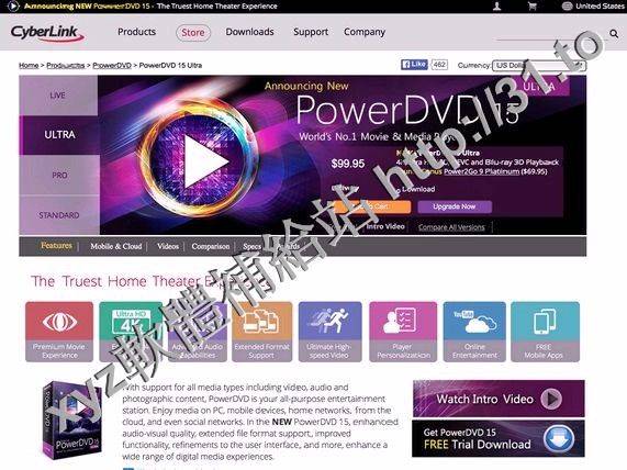 CyberLink PowerDVD Ultra v15.0.2003.58 英文正式版(3D影音播放軟體)