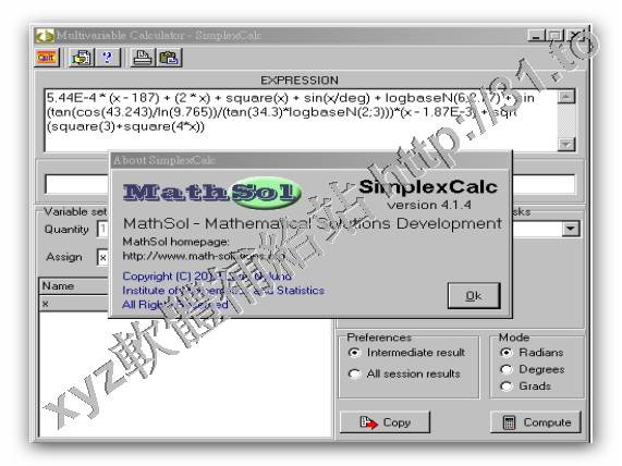 MathSol SimplexCalc v4.1.7 英文正式版(Windows多變數桌面計算器軟體)