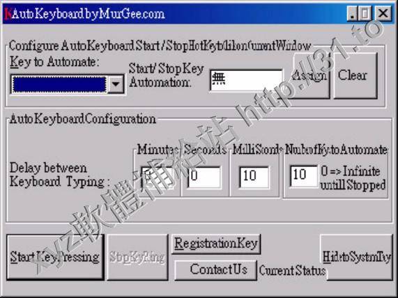 MurGee Auto Keyboard v1.1 英文正式版(自動擊鍵工具軟體)