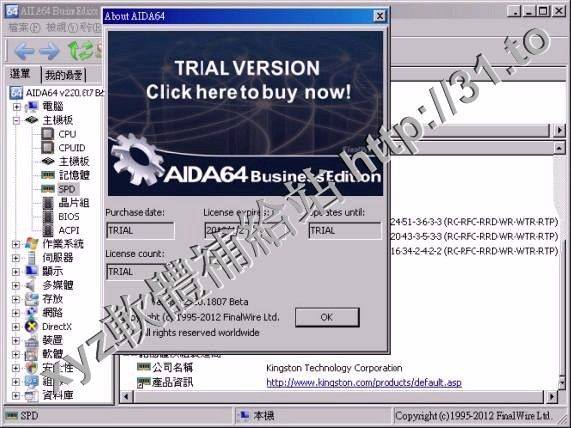 FinalWire AIDA64 Business Edition v2.50.2000 英文正式版(測試軟硬體系統資訊軟體)