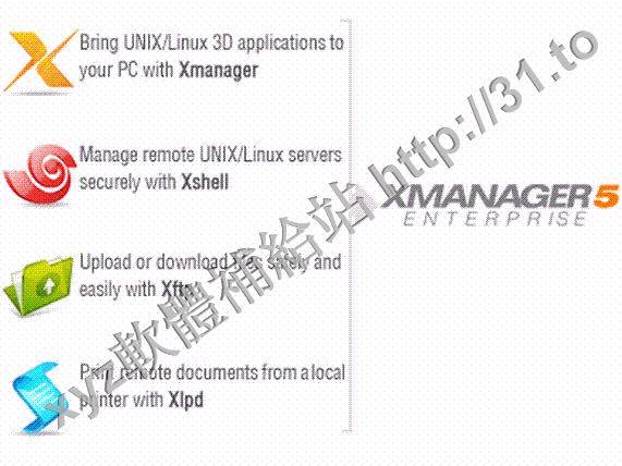 Netsarang Xmanager Enterprise v5.0878 英文正式版(把遠端Unix/Linux的桌面無縫地帶到你的Windows上軟體)