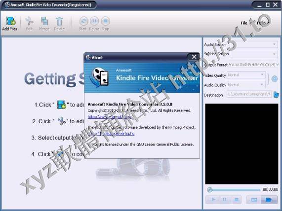 Aneesoft Kindle Fire Converter Suite v3.5.0.0 英文正式版(視頻轉換器軟體)