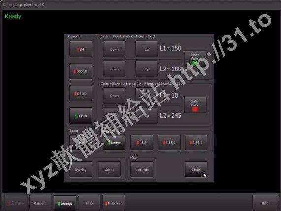 Cinematographer Pro v4.0.0.39 英文正式版(Nikon相機PC端聯機視頻現場監控軟體)