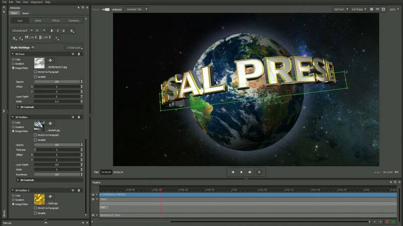 NewBlueFX TotalFX 7.3.2 for Adobe 影片字幕製作 英文版(DVD版)
