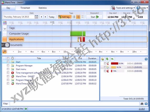ManicTime Professional v2.3.8 英文正式版(優秀時間管理軟體)